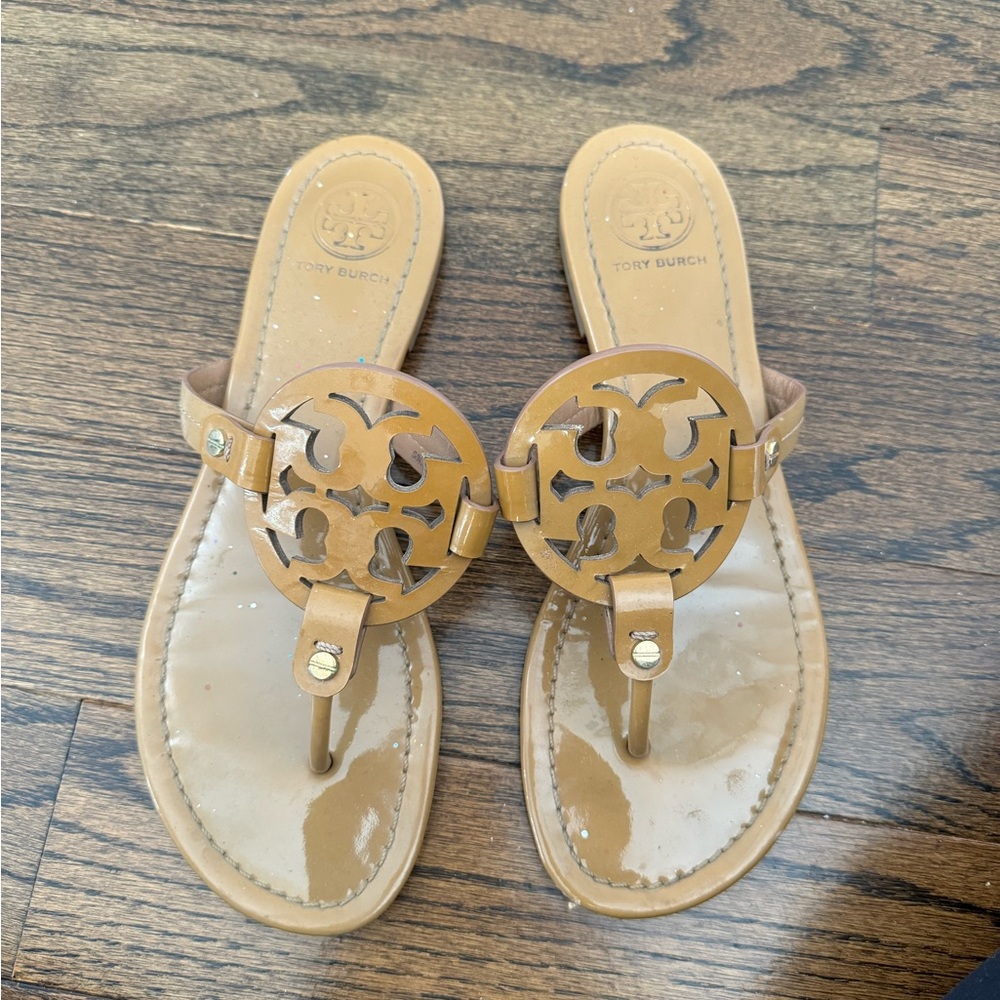 Tory Burch Patent Miller Sandals, Size 9